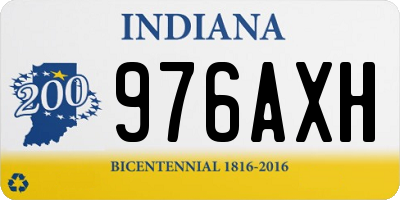 IN license plate 976AXH