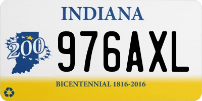 IN license plate 976AXL