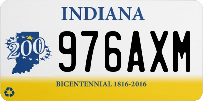 IN license plate 976AXM