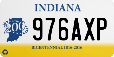 IN license plate 976AXP