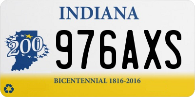 IN license plate 976AXS