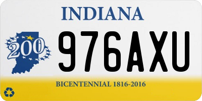 IN license plate 976AXU