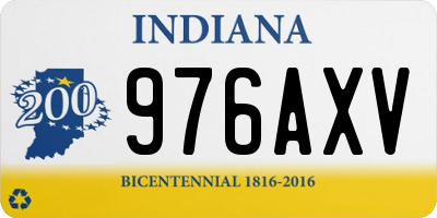 IN license plate 976AXV