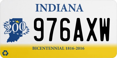 IN license plate 976AXW