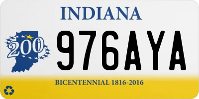 IN license plate 976AYA
