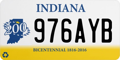 IN license plate 976AYB