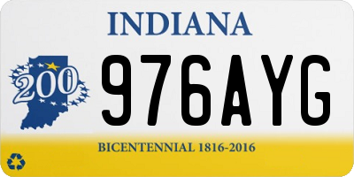 IN license plate 976AYG