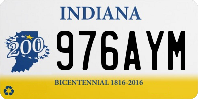 IN license plate 976AYM