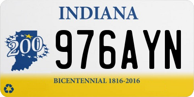 IN license plate 976AYN