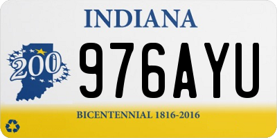 IN license plate 976AYU