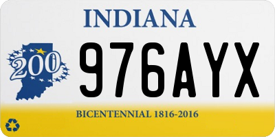 IN license plate 976AYX