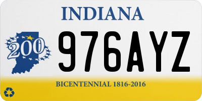 IN license plate 976AYZ