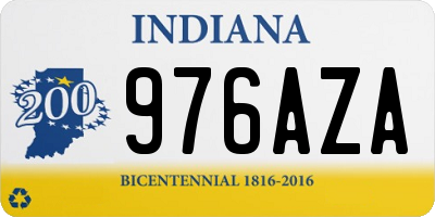 IN license plate 976AZA