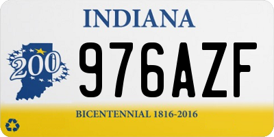 IN license plate 976AZF