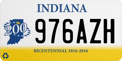 IN license plate 976AZH
