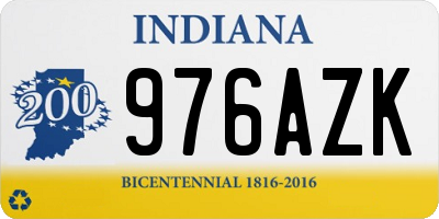 IN license plate 976AZK