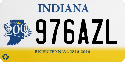 IN license plate 976AZL