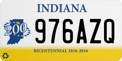IN license plate 976AZQ