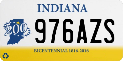 IN license plate 976AZS