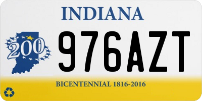 IN license plate 976AZT