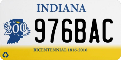 IN license plate 976BAC