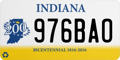 IN license plate 976BAO