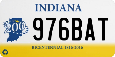 IN license plate 976BAT