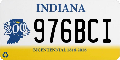 IN license plate 976BCI
