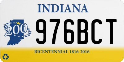 IN license plate 976BCT