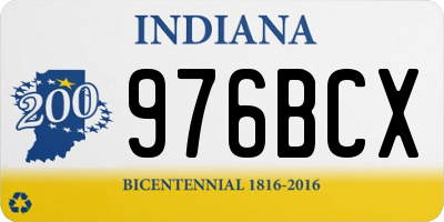 IN license plate 976BCX