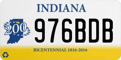 IN license plate 976BDB