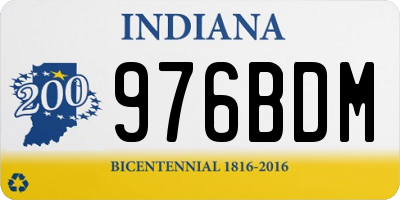 IN license plate 976BDM