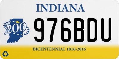 IN license plate 976BDU