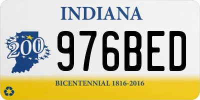 IN license plate 976BED