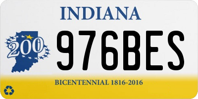 IN license plate 976BES