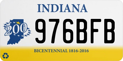 IN license plate 976BFB