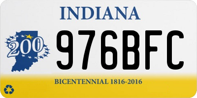 IN license plate 976BFC