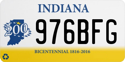 IN license plate 976BFG