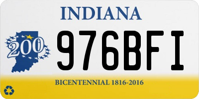 IN license plate 976BFI