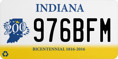 IN license plate 976BFM