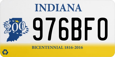 IN license plate 976BFO