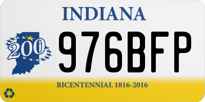 IN license plate 976BFP