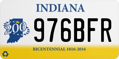 IN license plate 976BFR
