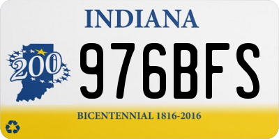 IN license plate 976BFS