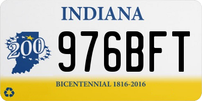 IN license plate 976BFT