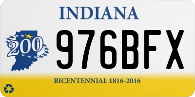 IN license plate 976BFX