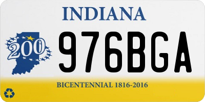 IN license plate 976BGA