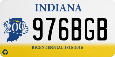 IN license plate 976BGB