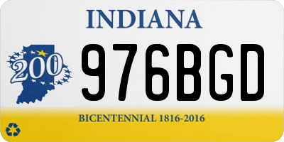IN license plate 976BGD