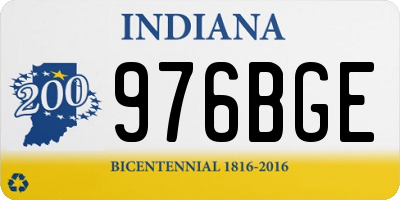 IN license plate 976BGE